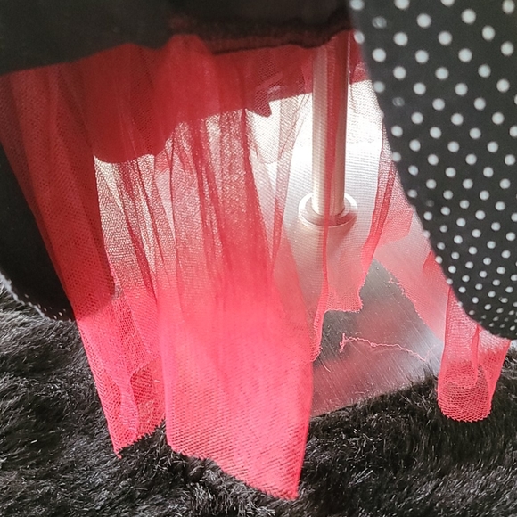 Retro 50s Style Pin-Up Strapless Polka Dot Dress - Picture 2 of 12